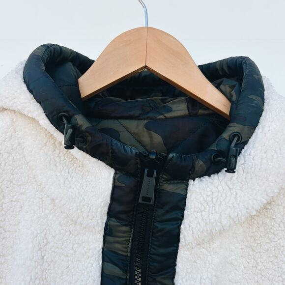 Sanctuary Women’s Reversible Midweight Camo Sherpa Jacket Full Zip XS Small - Picture 8 of 12